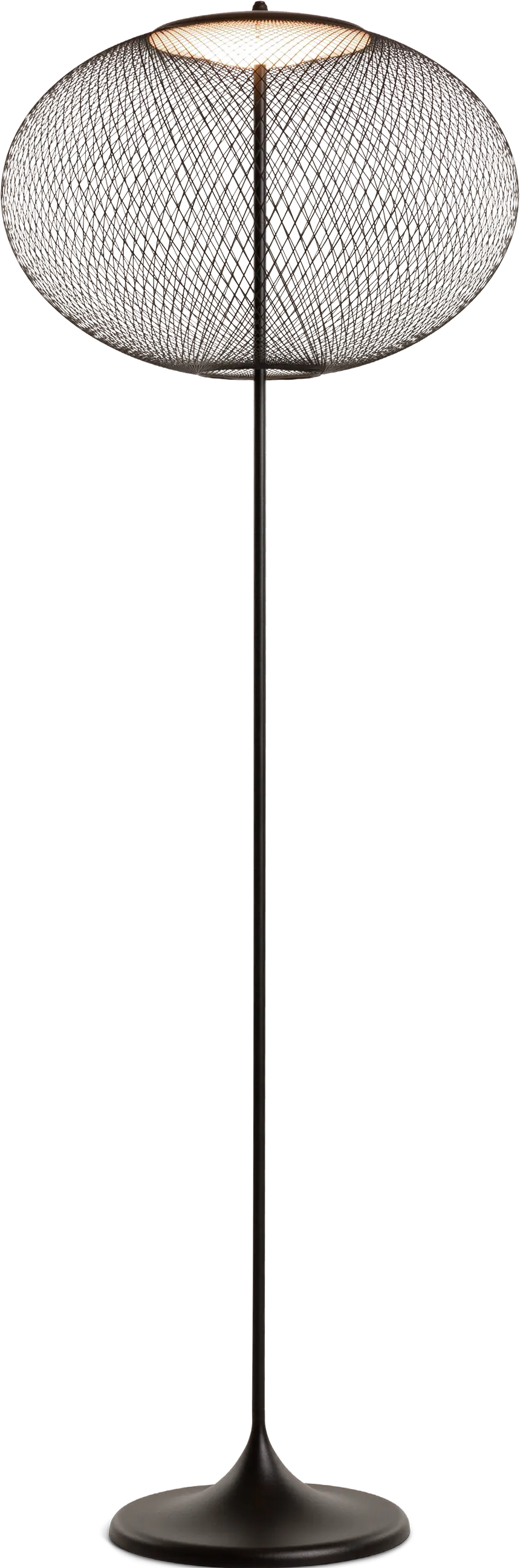 NR2 Floor Lamp black on front view
